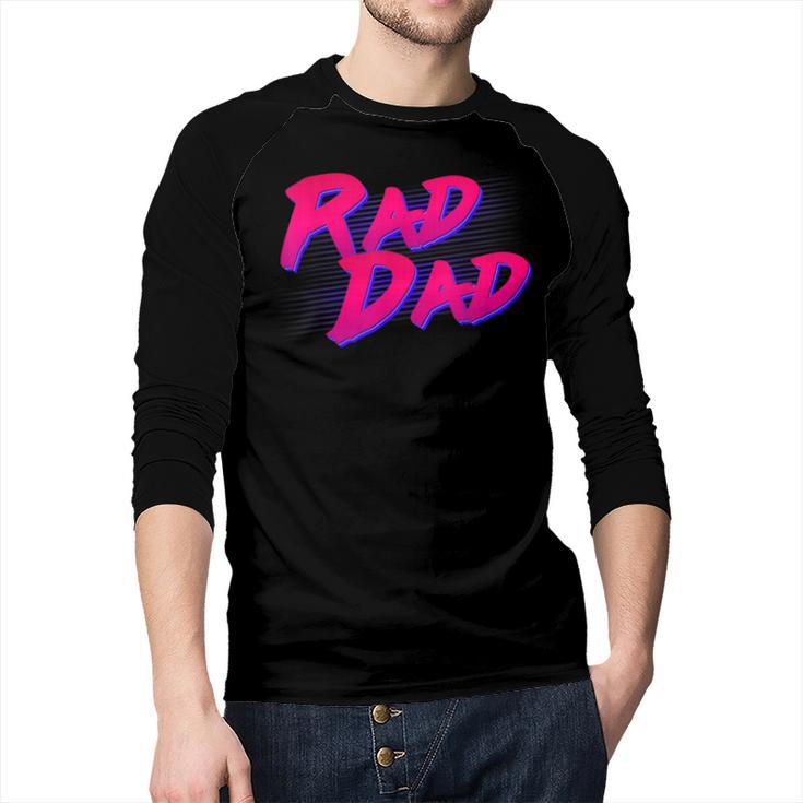 Rad Dad Retro Men Baseball Raglan Shirt