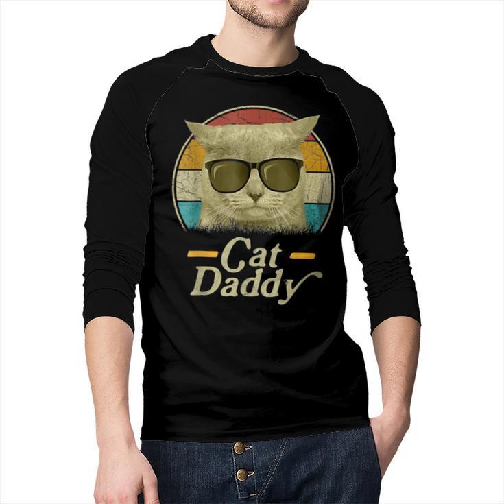 Retro Cat Daddy 80s 90s Style Sunglasses Men Baseball Raglan Shirt