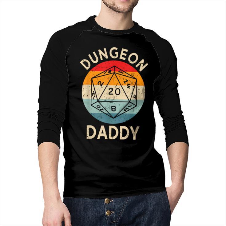 Retro Dungeon Daddy Fathers Day Men Baseball Raglan Shirt