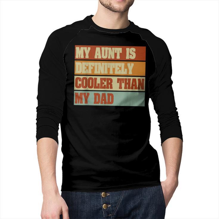 Retro Niece Nephew Auntie My Aunt Is Cooler Than My Dad Men Baseball Raglan Shirt
