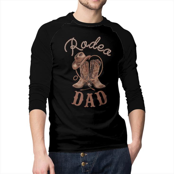 Rodeo Dad Western Cowboy Birthday Boy Family Matching Party Men Baseball Raglan Shirt