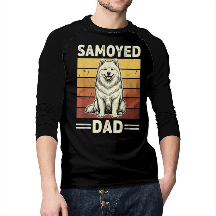 Samoyed Dad Men Baseball Raglan Shirt