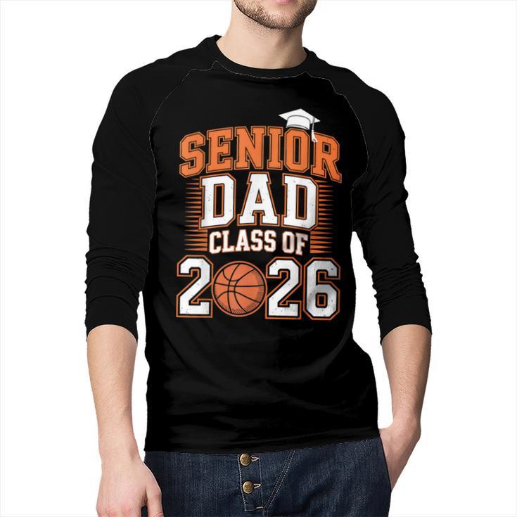 Senior Dad Class Of 2026 Graduate Basketball Graduation 2026 Men Baseball Raglan Shirt