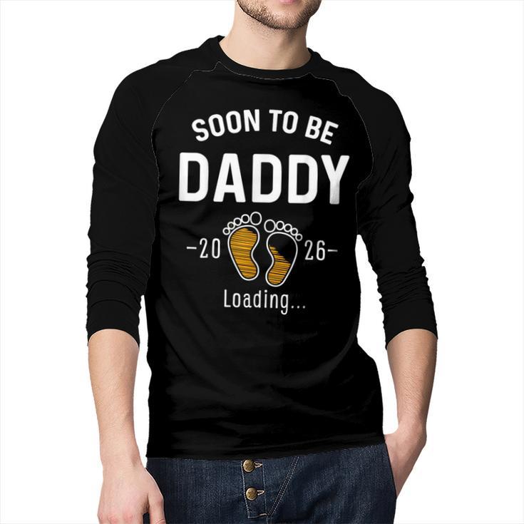 Soon To Be Daddy Est 2026 Loading First Time Dad Men Baseball Raglan Shirt