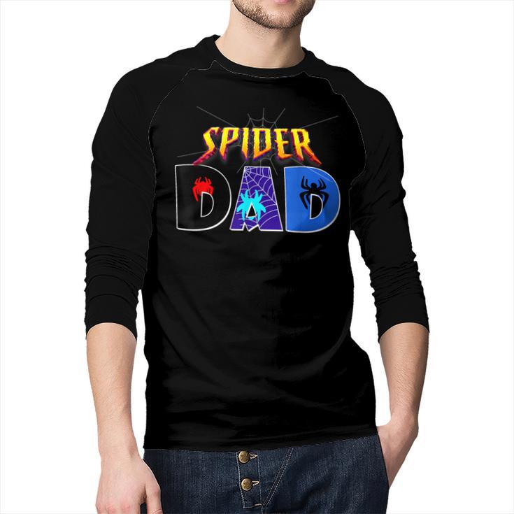 Spider Dad Shirt Birthday Fathers Day Halloween Costumes Pjs Men Baseball Raglan Shirt