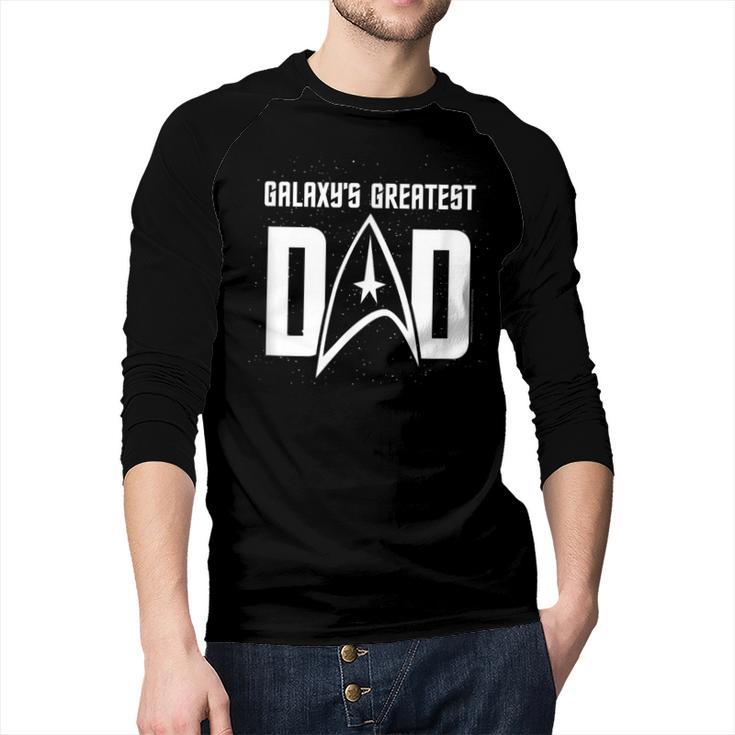 Star Trek Father's Day Galaxy's Greatest Dad Badge Men Baseball Raglan Shirt