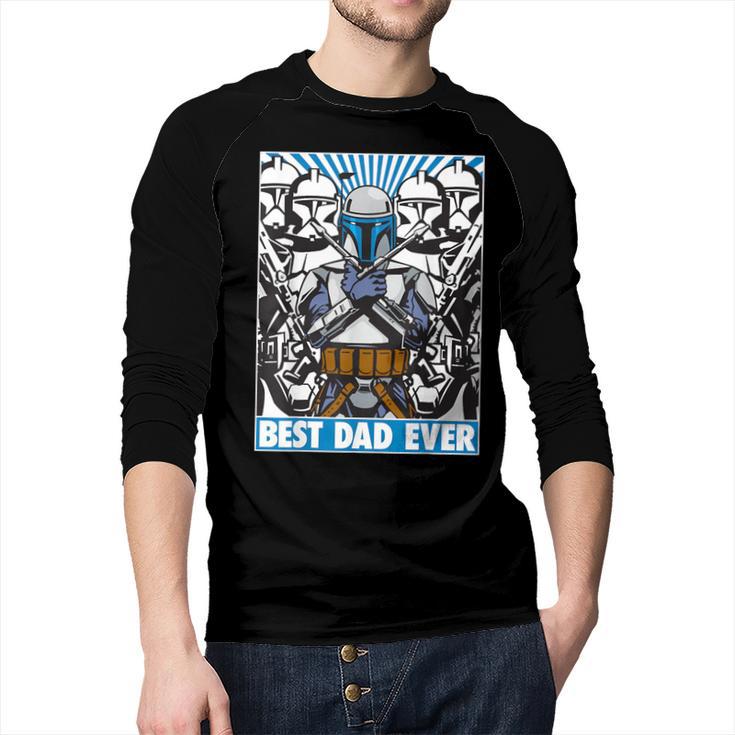 Star Wars Father's Day Jango Fett Best Dad Ever Men Baseball Raglan Shirt