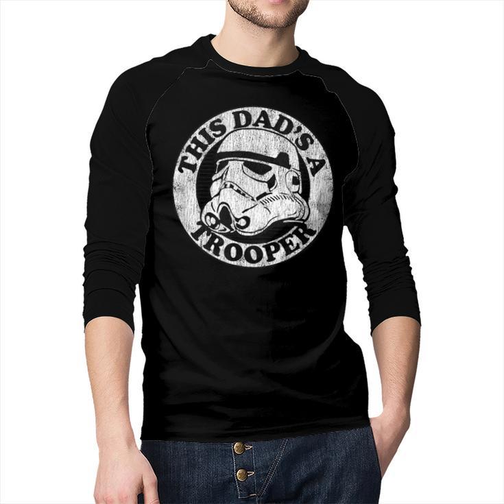 Star Wars Father's Day Stormtrooper This Dad Is A Trooper Circle Men Baseball Raglan Shirt