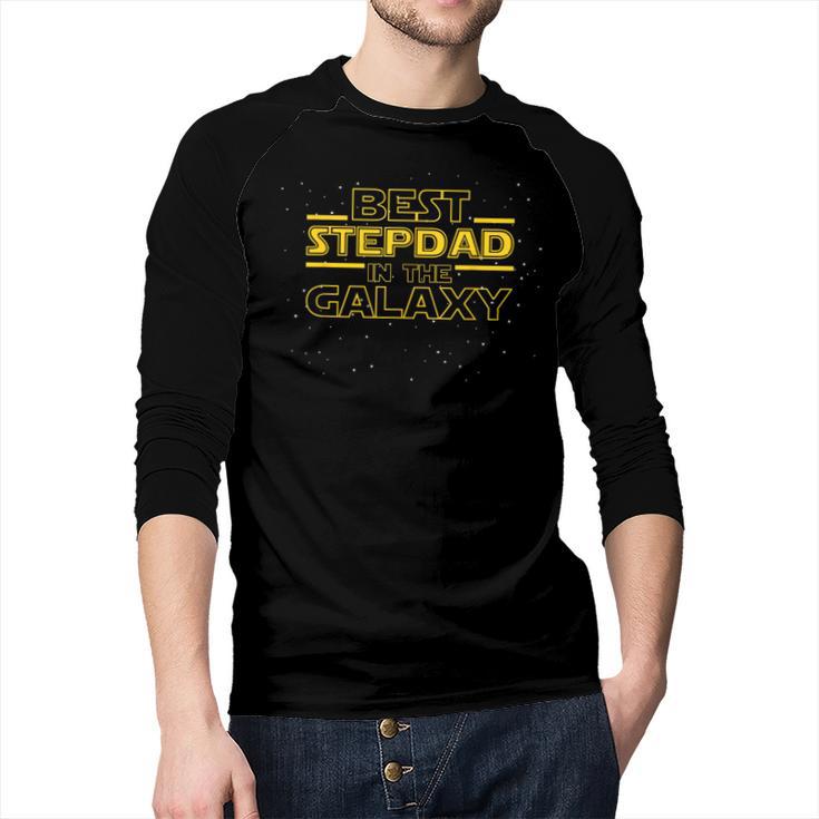 Step Dad Shirt For Stepdad Best Stepdad In The Galaxy Men Baseball Raglan Shirt