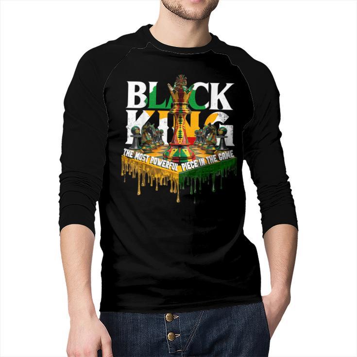 History I Am Black Man King Dad Melanin Men Women Men Baseball Raglan Shirt