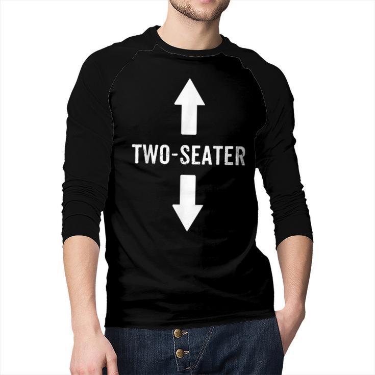 Two Seater Shirt For Men 2 Seater Dad Men Baseball Raglan Shirt