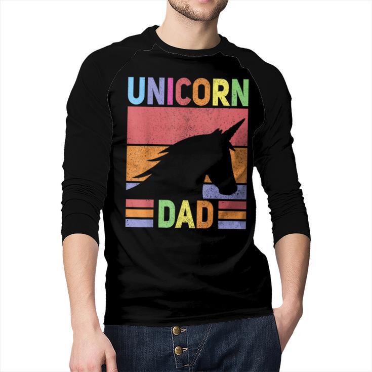 Unicorn Birthday Outfit Dad Unicorn Costume Bday Dad Unicorn Men Baseball Raglan Shirt