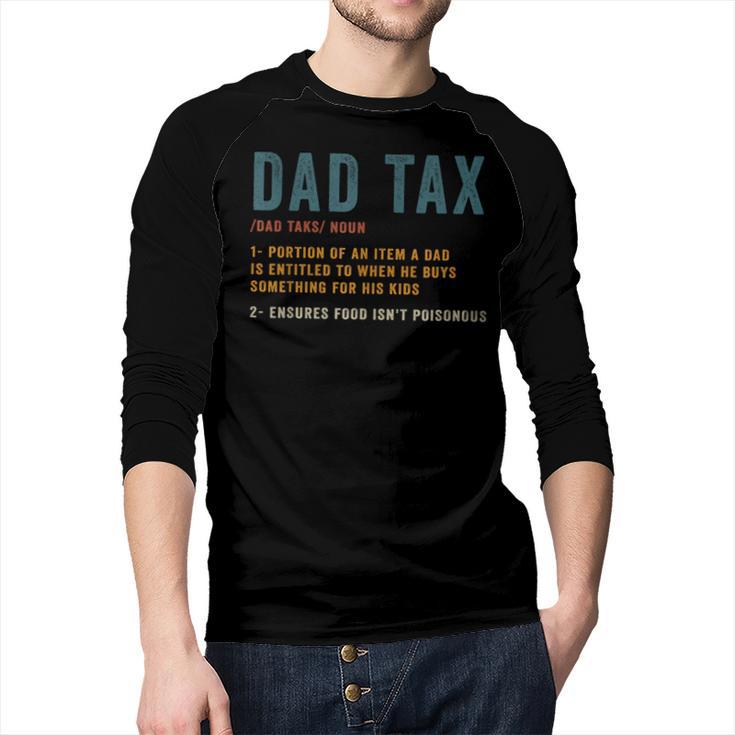 Vintage Dad Tax Definition Men Father's Day Men Baseball Raglan Shirt