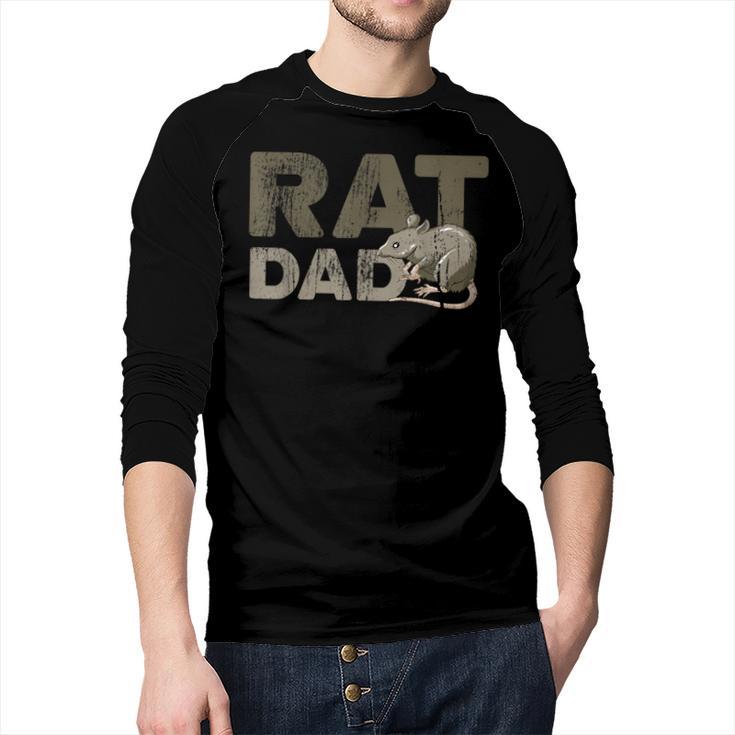 Vintage Distressed Rat Dad Men Baseball Raglan Shirt