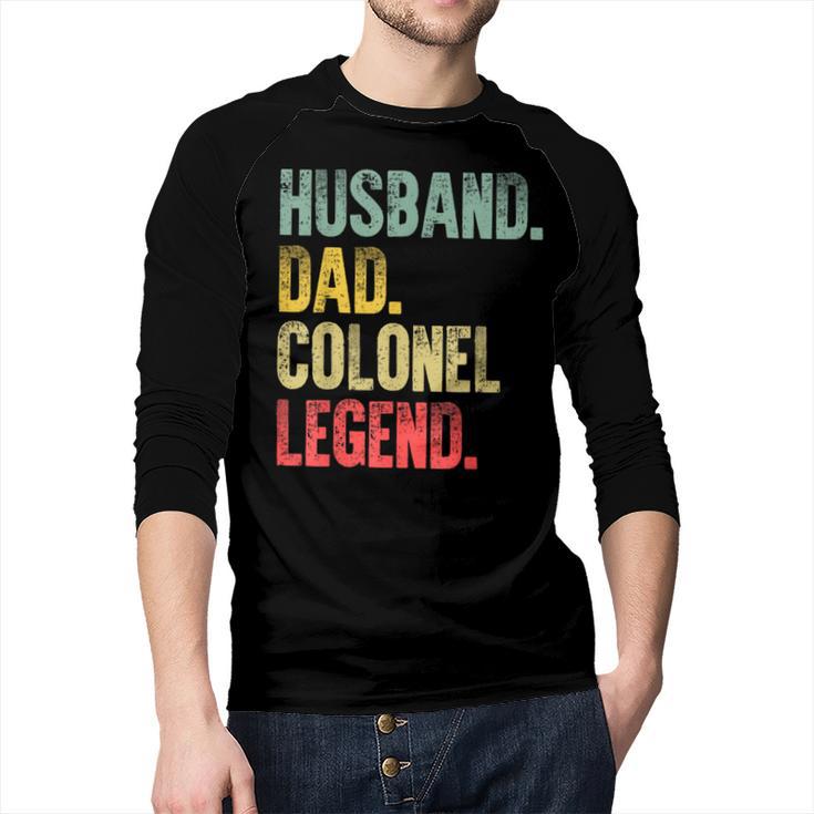 Vintage  Husband Dad Colonel Legend Retro T-Shirt Men Baseball Raglan Shirt