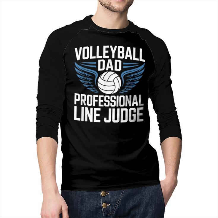 Volleyball Dad Professional Line Judge Volleyball Father Men Baseball Raglan Shirt