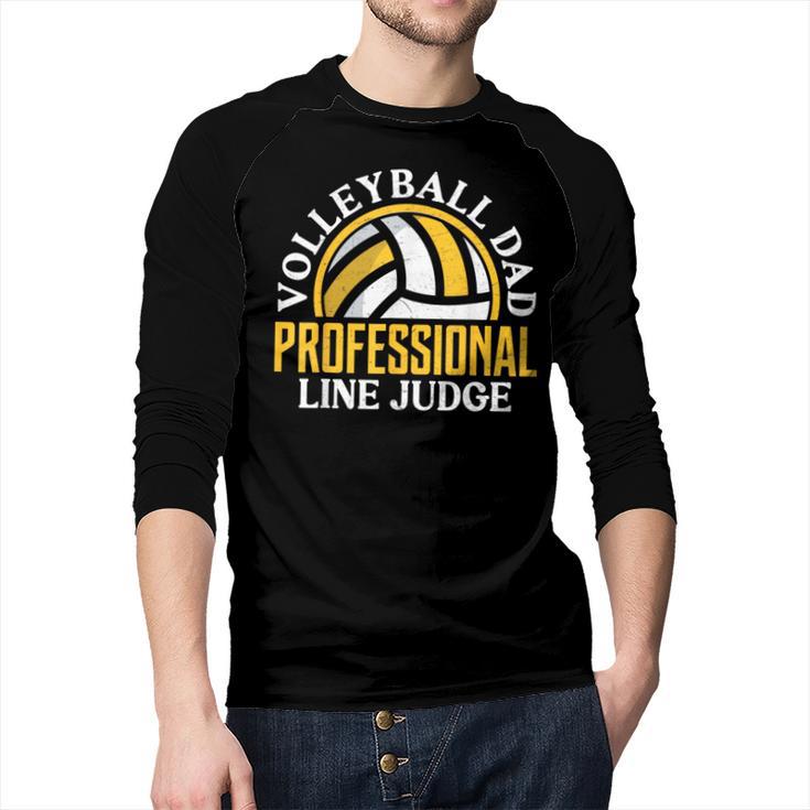 Volleyball Dad Professional Line Judge Volleyball Dad Men Baseball Raglan Shirt