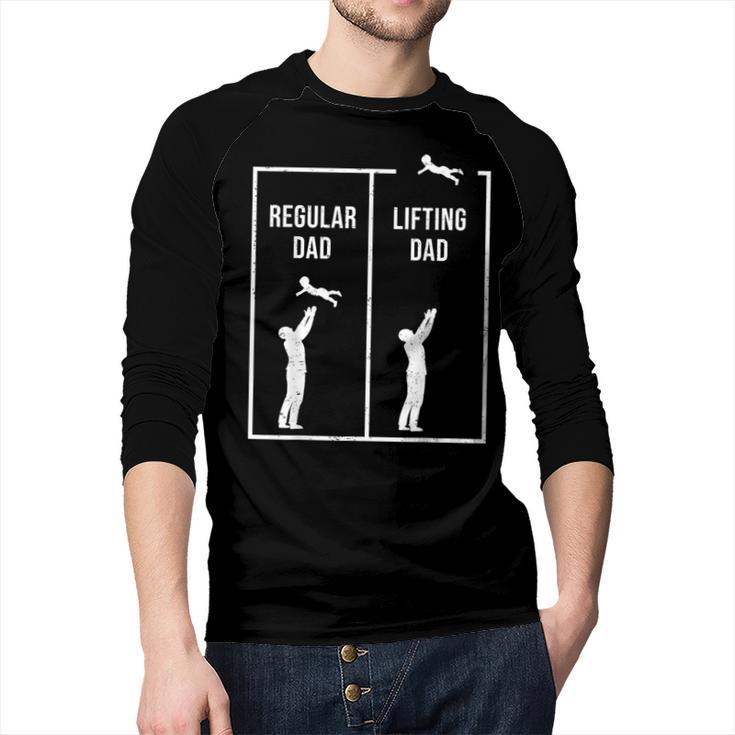 Weightlifting Workout Fitness Father Gym I Lifting Dad Men Baseball Raglan Shirt