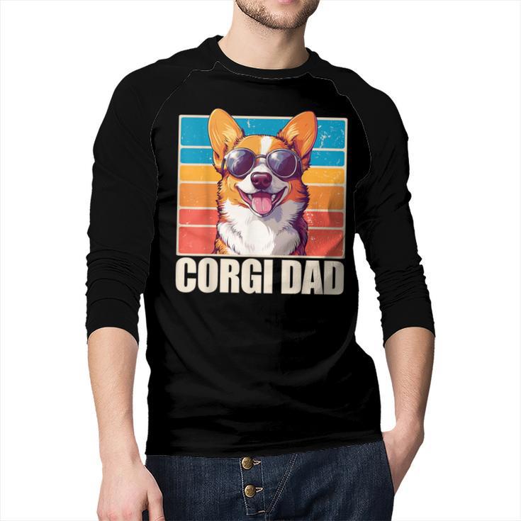 Welsh Corgi Pembroke Dog Corgi Dad -Adults Small Classic Fit Short Sleeve Cotton Polyester Blend Men Baseball Raglan Shirt