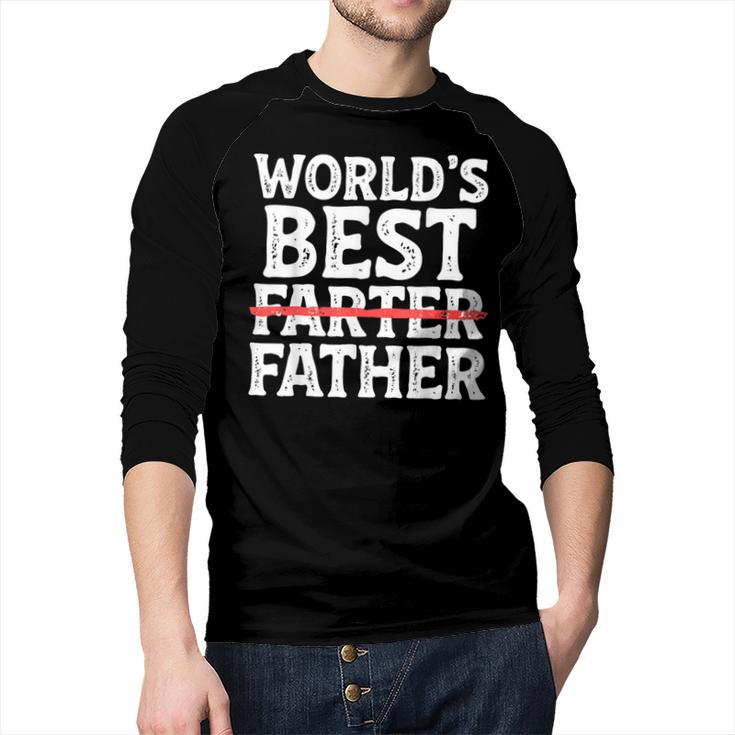 World's Best Father Farter Dad Daddy Papa Joke Men Baseball Raglan Shirt