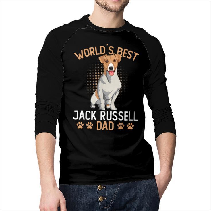 World´s Best Jack Russell Terrier Dad Dog Owner Men Men Baseball Raglan Shirt