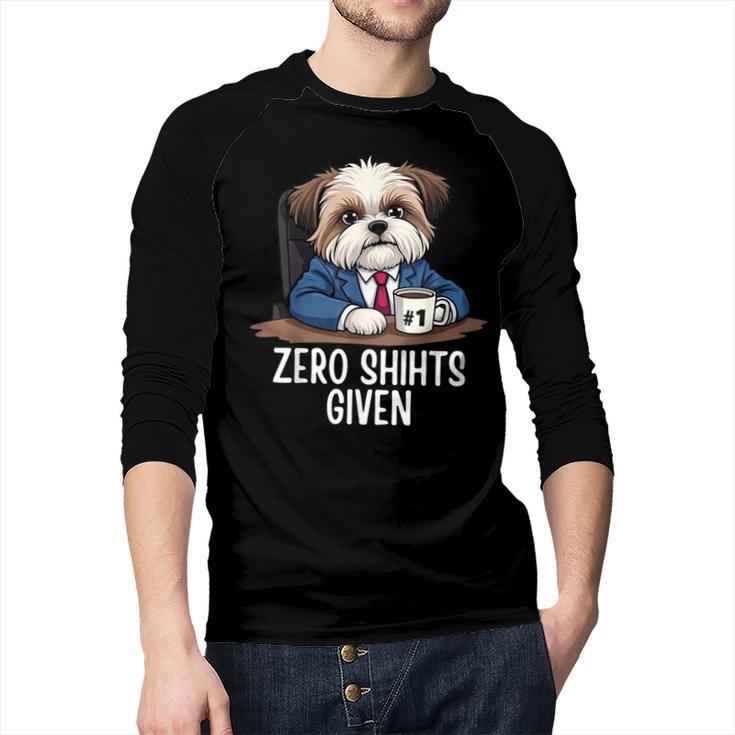 Zero Shihts Given Shih Tzu Dad Shih Tzu Mom Shih Tzu Men Baseball Raglan Shirt