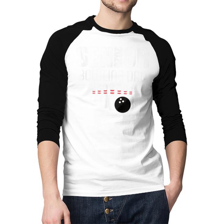 2026 Senior Bowling Dad Bowling Team Parent Helper Men Baseball Raglan Shirt