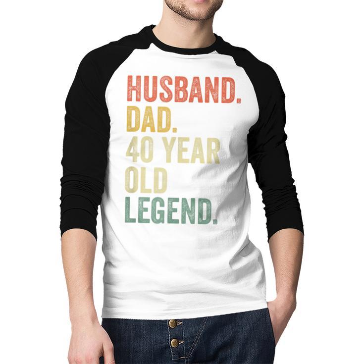 40th Birthday For Men Vintage Dad 1980 Men Baseball Raglan Shirt 40th Birthday For Men Vintage Dad 1980 Men Baseball Raglan Shirt