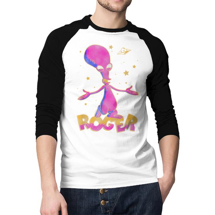 American Dad Outer Space Roger Cartoon Men Baseball Raglan Shirt