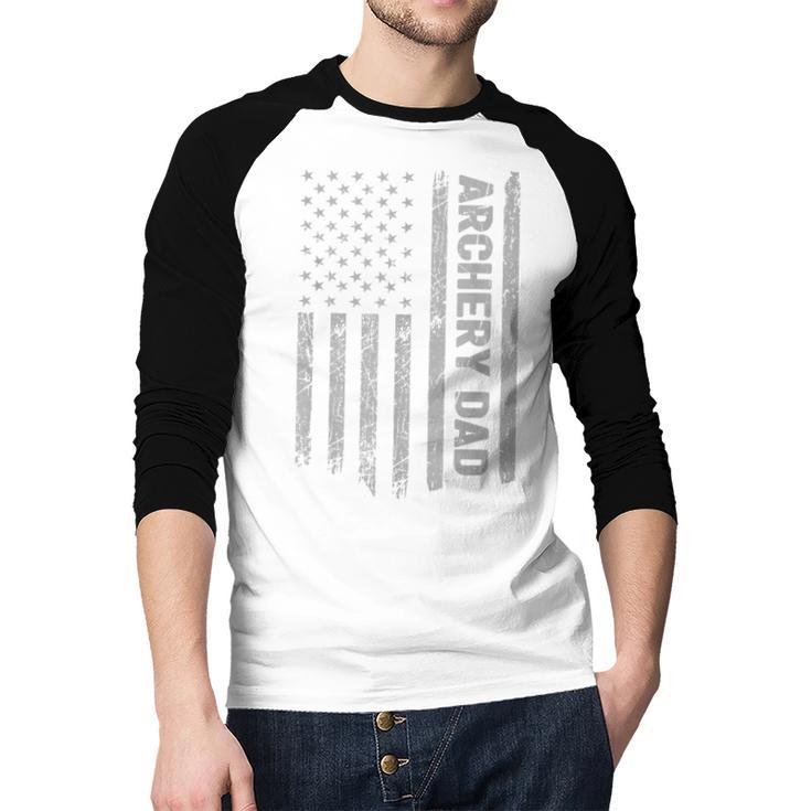 Archery Dad America US Flag Patriot Vintage Archer Men Baseball Raglan Shirt Archery Dad America US Flag Patriot Vintage Archer Men Baseball Raglan Shirt