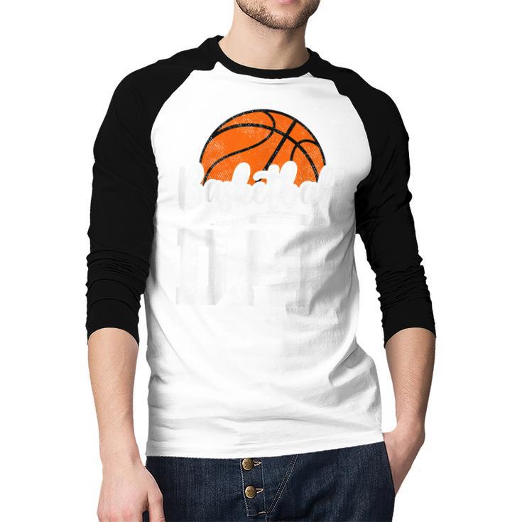 Basketball Dad Basketball Player Game Day Father's Day Men Baseball Raglan Shirt