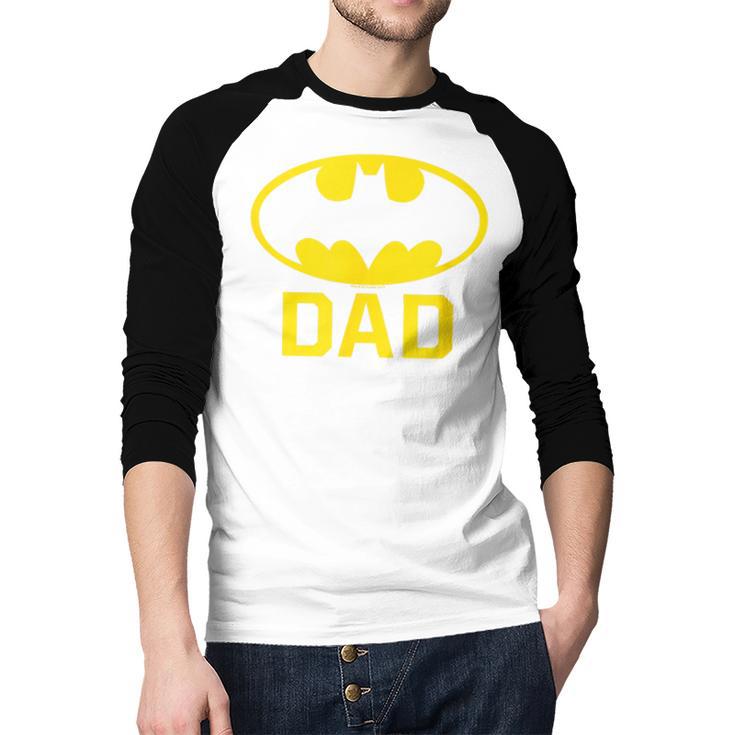 Batman Bat Dad Men Baseball Raglan Shirt