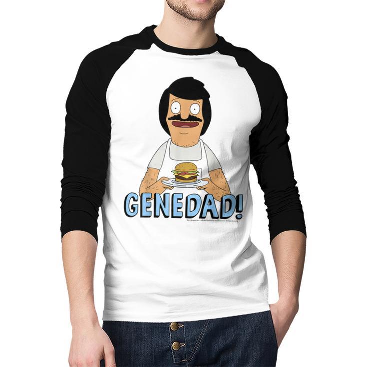 Bob's Burgers Gene Dad Portrait Men Baseball Raglan Shirt