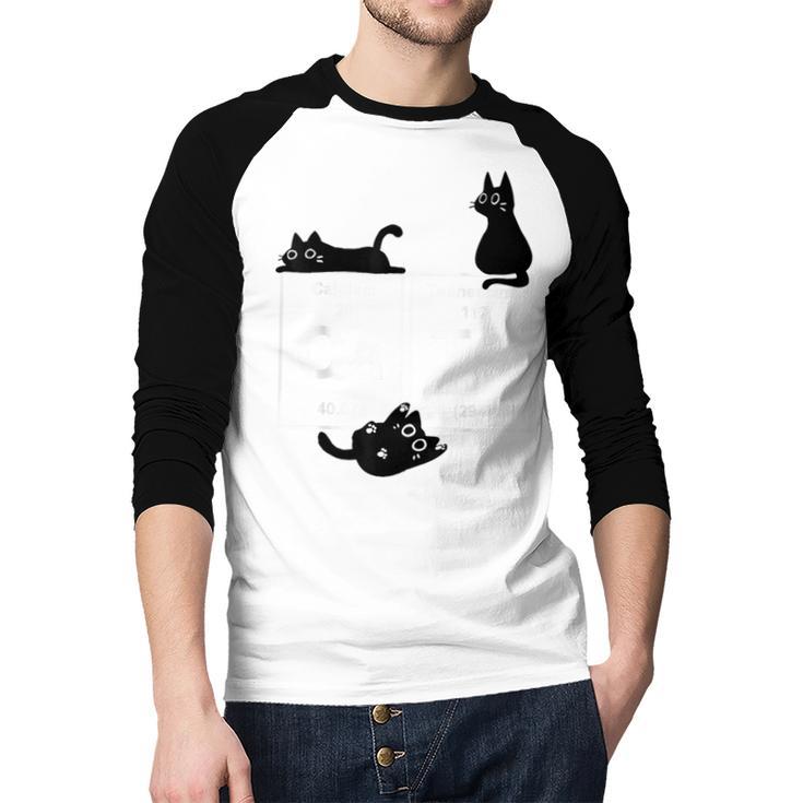 Cat Chemistry Periodic Table Cat Dad Cat Mom Men Baseball Raglan Shirt