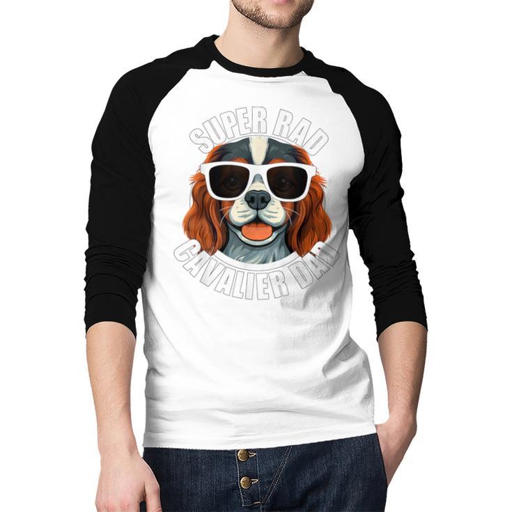 Cavalier King Charles Spaniel Dad Father’s Day Men Baseball Raglan Shirt