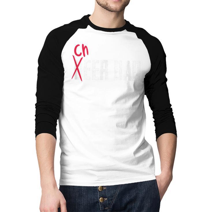 Cheer Dad Beer Dad Cheerleading Father Father's Day Men Baseball Raglan Shirt