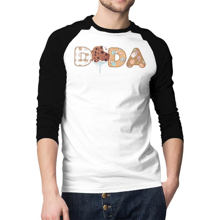 Cookies Dada 1st Birthday Milk Party Family Matching Men Baseball Raglan Shirt Cookies Dada 1st Birthday Milk Party Family Matching Men Baseball Raglan Shirt