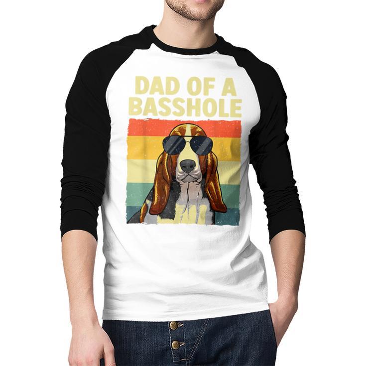 Cool Basset Hound For Men Dad Dog Basset Hound Lovers Men Baseball Raglan Shirt
