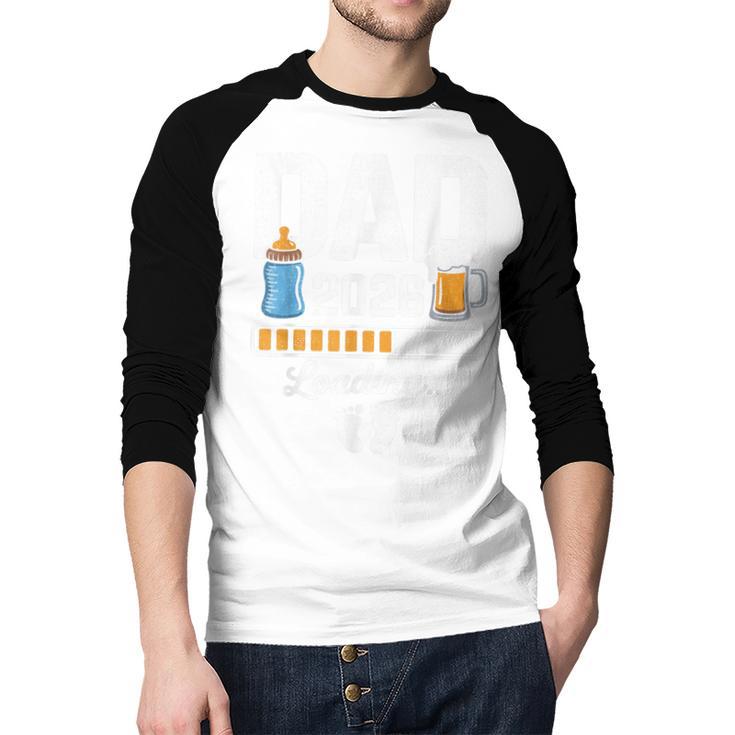 Dad 2026 Loading Expecting New Baby Announcement Men Men Baseball Raglan Shirt