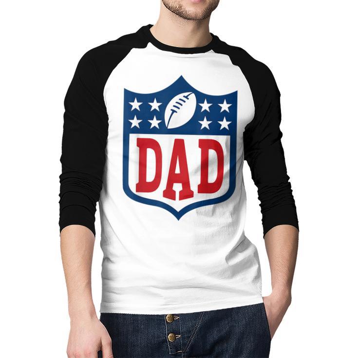 Dad American Football Happy Birthday Family Matching Retro Men Baseball Raglan Shirt Dad American Football Happy Birthday Family Matching Retro Men Baseball Raglan Shirt