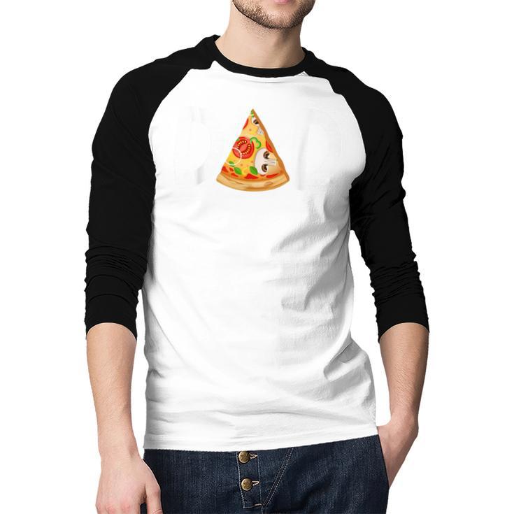 Dad Birthday Pizza 1st Birthday Pizza Family Matching Men Baseball Raglan Shirt