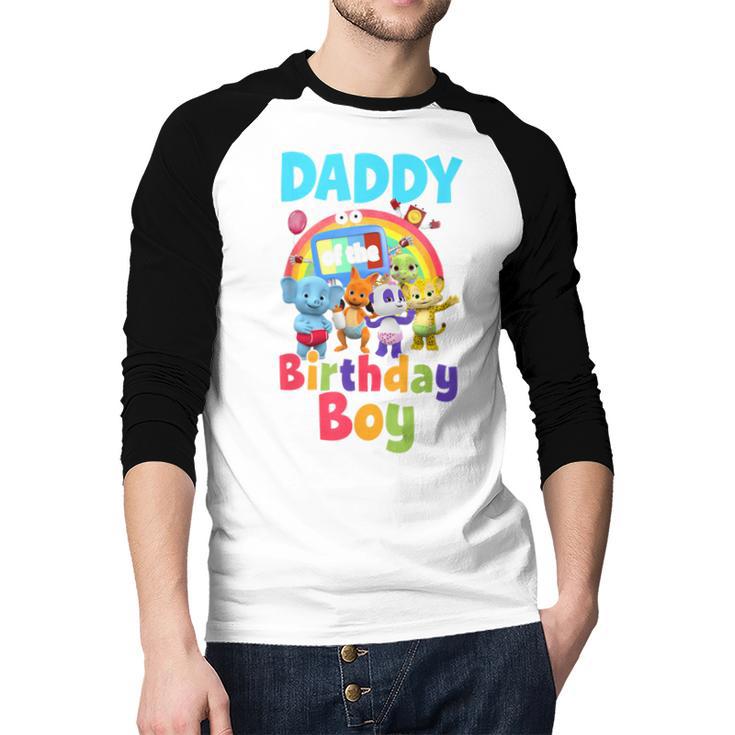 Dad And Mom Daddy Of The Birthday Boy Family Party Decor Men Baseball Raglan Shirt