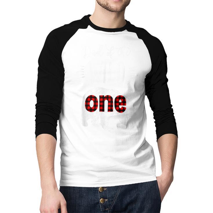 Dad Of The Wild One Shirt Bear Lumberjack 1st Birthday Tee Men Baseball Raglan Shirt