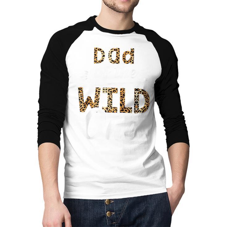 Dad Of The Wild One Zoo Themed 1st Birthday Party Men Baseball Raglan Shirt