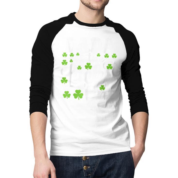 Dada Of The Lucky One First Birthday St Patrick's Day Men Baseball Raglan Shirt