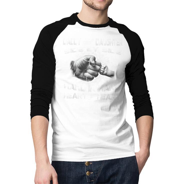 Daddy Daughter Fist Bump Matching Father's Day Best Dad Men Baseball Raglan Shirt