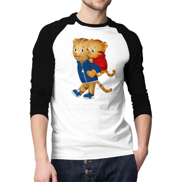 Daniel And Dad Tiger Dark Shirt Men Baseball Raglan Shirt