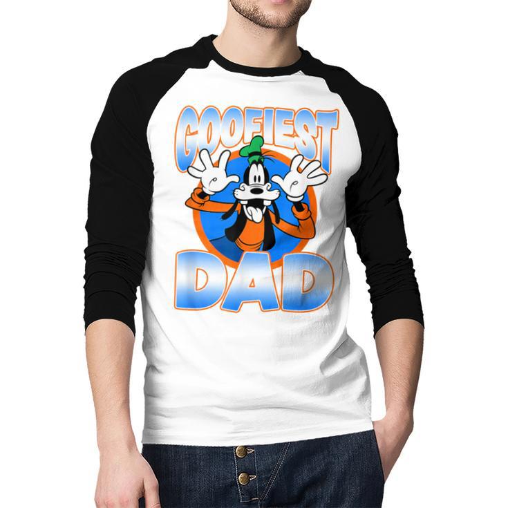 Disney Mickey And Friends Father's Day Goofiest Dad Vintage Men Baseball Raglan Shirt