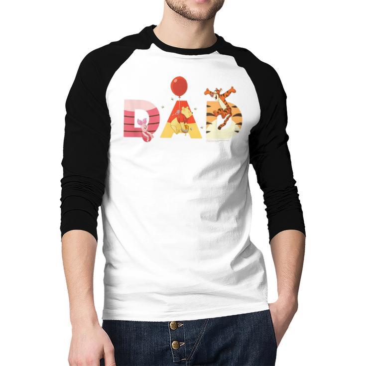 Disney Winnie The Pooh And Friends Dad Father's Day Birthday Men Baseball Raglan Shirt