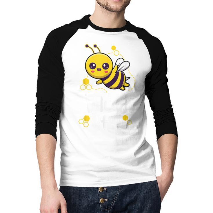 Family Bee Shirts Dad Daddy First Bee Day Outfit Birthday Men Baseball Raglan Shirt